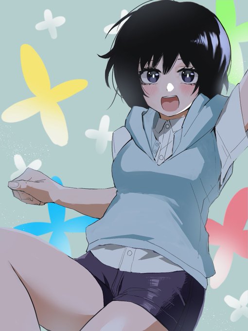 ばいばーいってしてる人 