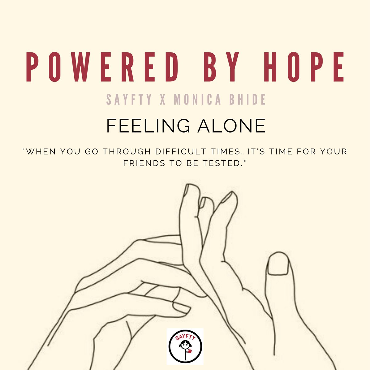 SayftyCom's tweet photo. In this very personal episode @mbhide delves into isolation & fears associated with it.
"The fear of everything crashing is worse than the crash itself"
Listen to it here- https://t.co/1PEw7bT0rq
#sayftyselfcare https://t.co/chvlaTPP9T
