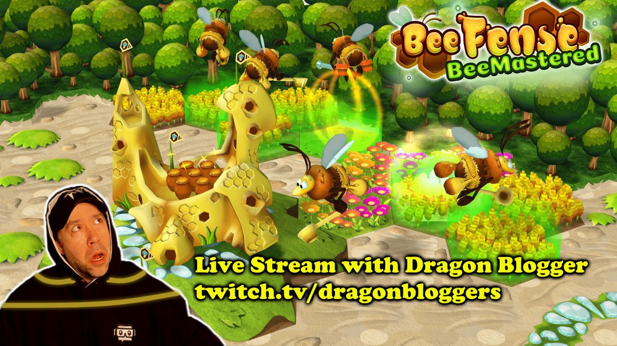 dragonblogger's tweet photo. The Sunday Giveaway Stream starts now, starting with #BeeFense and enter to win a gift card and random steam games https://t.co/Cr9F6rEfD5 #livestream #twitchstream #beegame #win https://t.co/77SXq6sSjl