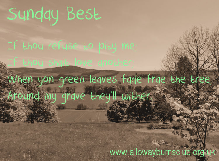 Sunday Best: Excerpt from 'Sweet Fa's The Eve On Craigieburn' by Robert Burns (1795).  #TheBard  #RobertBurns  #Scottish  #Poetry