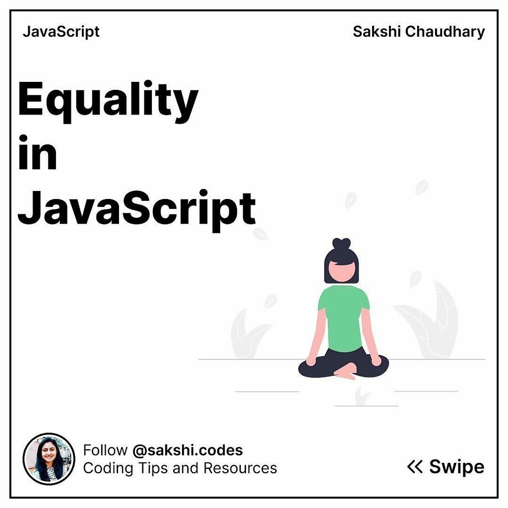 sense_comment's tweet image. Credit -> • @sakshi.codes Comparison in JS seemed to be tricky to me first,but i guess once you understand it, things seems to be a bit clear. This is how equality works in JS.
✅ Follow @sakshi.codes for more.
♥️Like 💬 Comment 📣 Share
#coders #coderlifestyle #webap…