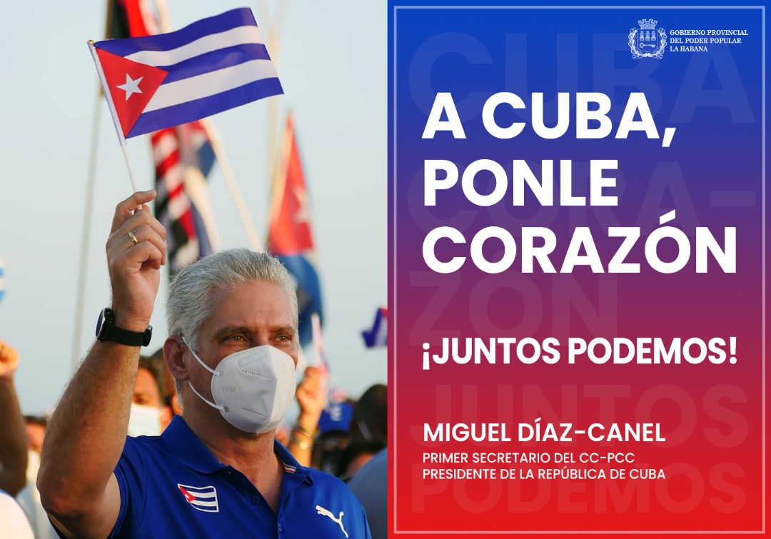 Al lado del pueblo, con el pueblo y por el pueblo, sigue estando la Revolución. ¡No con declaraciones sino con hechos! A la unidad en #Cuba, #PonleCorazón.