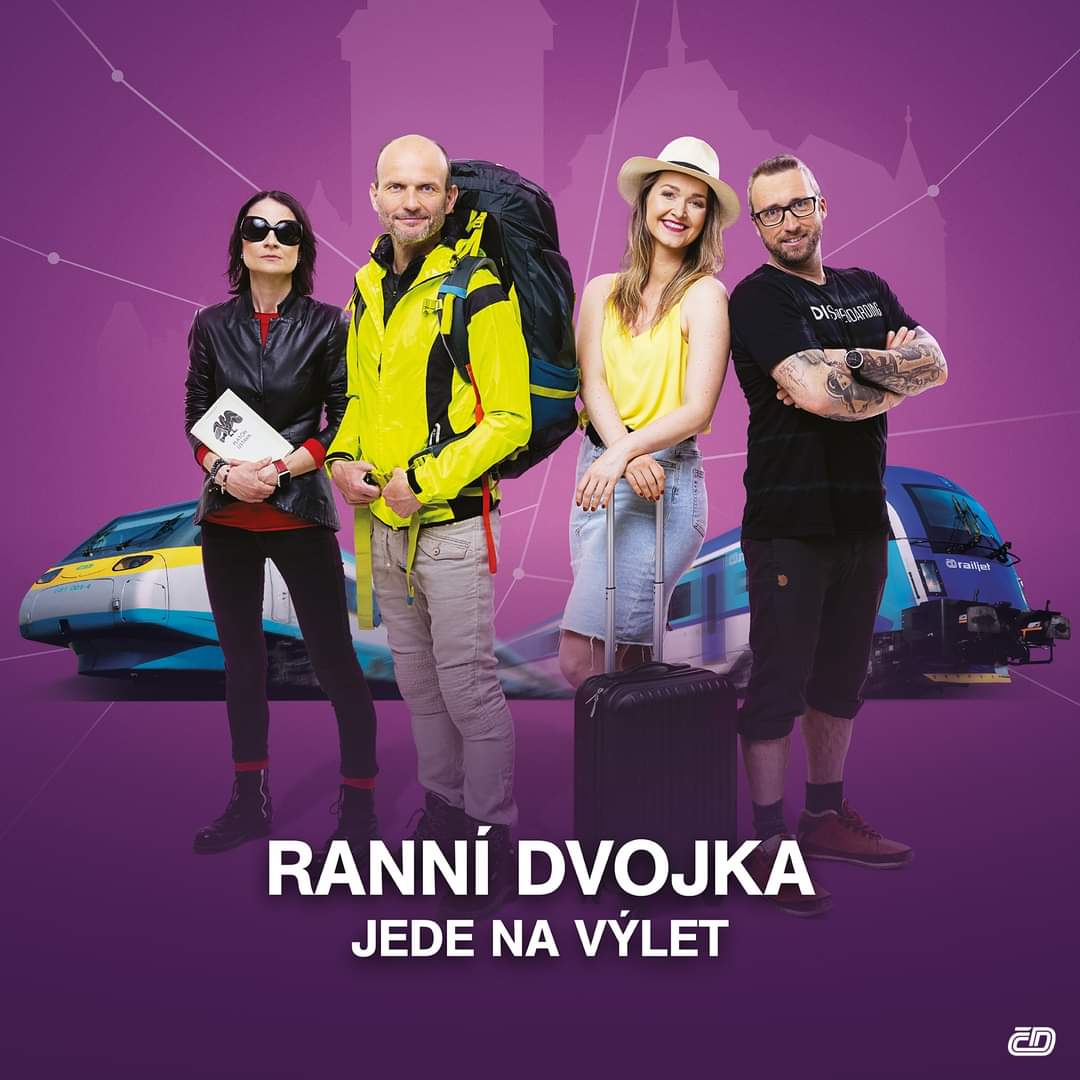 České dráhy (@ceskedrahy_) on Twitter photo České dráhy s 📻 <a href="/CRoDvojka/">Český rozhlas Dvojka</a> vyjíždí od pondělí na výlety po ČR.
Sejdeme se na nádraží! 🛤️
Živá vysílání od 6:30do 8:30 ráno se zajímavými hosty a aktuálními tématy.
19. 7. Nelahozeves zámek
20. 7. Děčín hl.n.
21. 7. Karlovy Vary - horní nádraží
22. 7. Tábor
23. 7. Hradec Králové České dráhy s 📻 <a href="/CRoDvojka/">Český rozhlas Dvojka</a> vyjíždí od pondělí na výlety po ČR.
Sejdeme se na nádraží! 🛤️
Živá vysílání od 6:30do 8:30 ráno se zajímavými hosty a aktuálními tématy.
19. 7. Nelahozeves zámek
20. 7. Děčín hl.n.
21. 7. Karlovy Vary - horní nádraží
22. 7. Tábor
23. 7. Hradec Králové