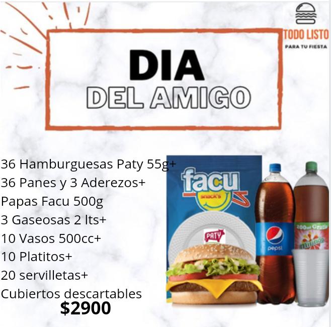 Holaaaa tengo un emprendimiento de venta de combos de Hamburguesas y otras opciones, también veggie. Ahora estamos de sorteo así que vayan a participar por un combo para el día del amigo🙌 
Me pueden ayudar con RT🙏🙏 instagram.com/todolisto_para…