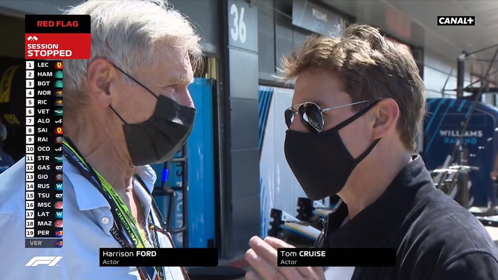 ThisIsPorras's tweet photo. Harrison Ford y Tom Cruise hablando en el Gran Premio de Silverstone es lo mejor que vas a ver hoy

#Formula1 https://t.co/KbvOb9nv9w