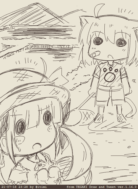 田舎でのあくおか #tegaki_dt 