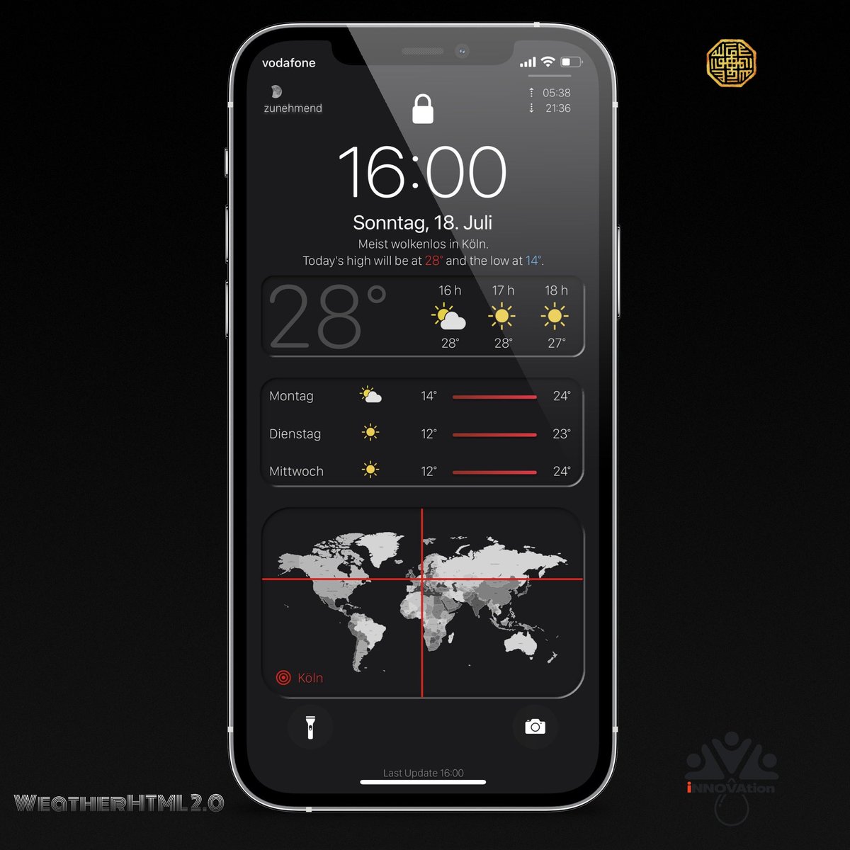 af0erster31's tweet image. #iOS15beta2 #nojailbreak #shortcuts

Credits to @Jesse0166 for designing the shadows in the Wallpaper!! 👊🔥
WeatherHTML 2.0 

#iNNOVATION on Discord 
@thewaytozion @kleinmone @kothuq @Attairdu57slm