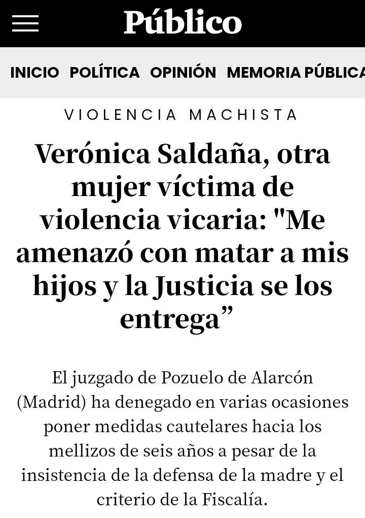 #SalvarALosMellis
#JusticiaPedoCriminal 
Un maltratador nunca será buen padre, ni un abusador. Como Verónica, son muchas que en estas condiciones tienen que entregar a sus hijos al padre, sin saber si volverá a verlos.