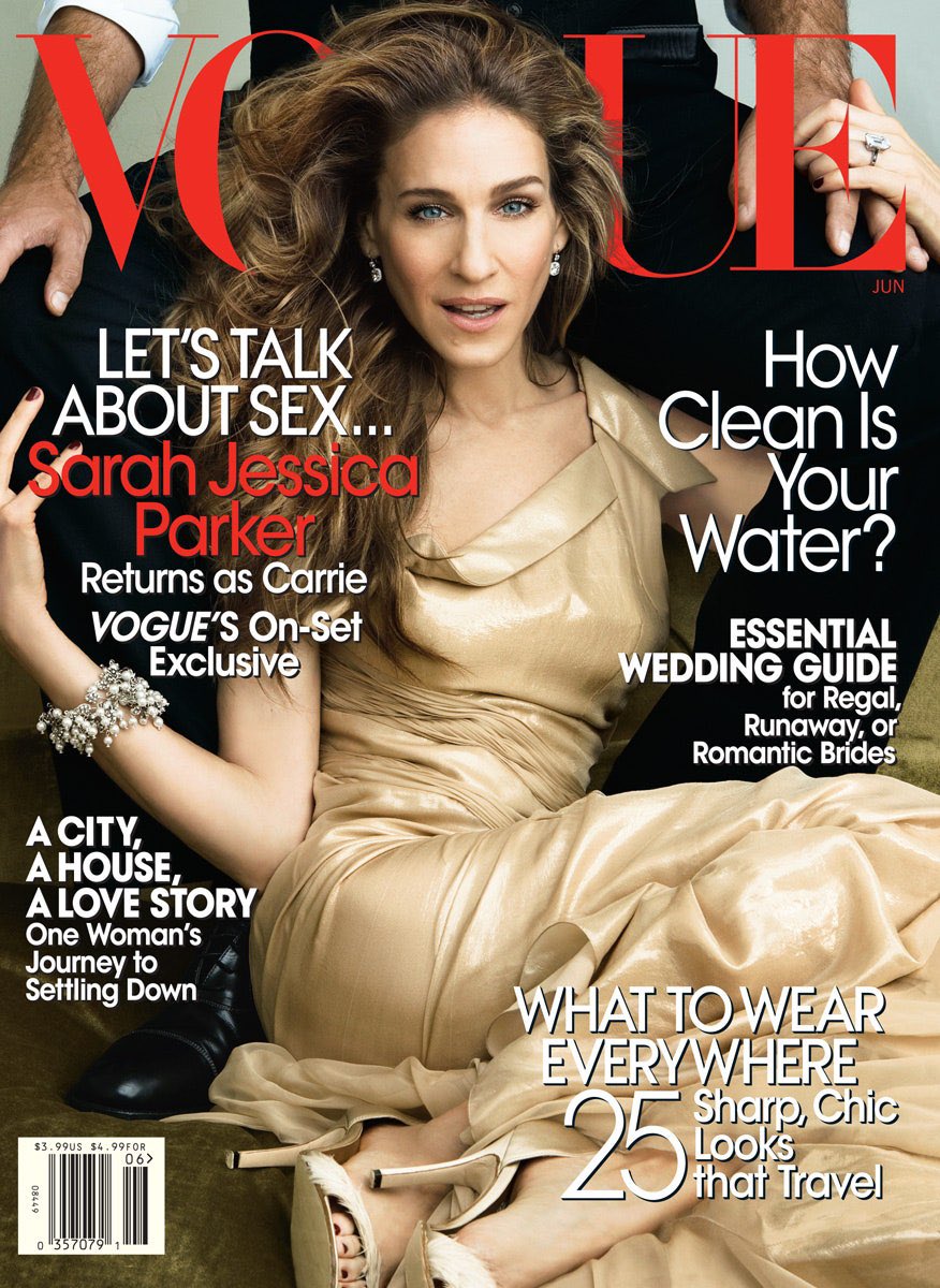 CoutureIsBeyond's tweet photo. Sarah Jessica Parker &amp; Chris Noth by Annie Leibovitz, Vogue, June 2008. https://t.co/W1kqB3d3C6