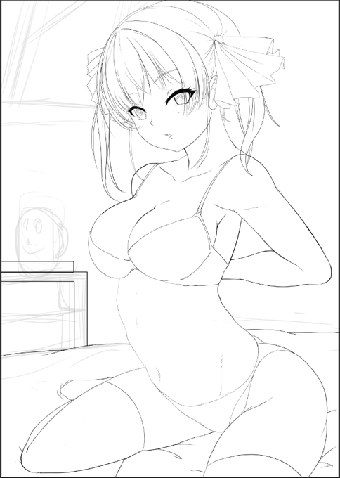 mrn船長線画でけた(背景はこれから) 