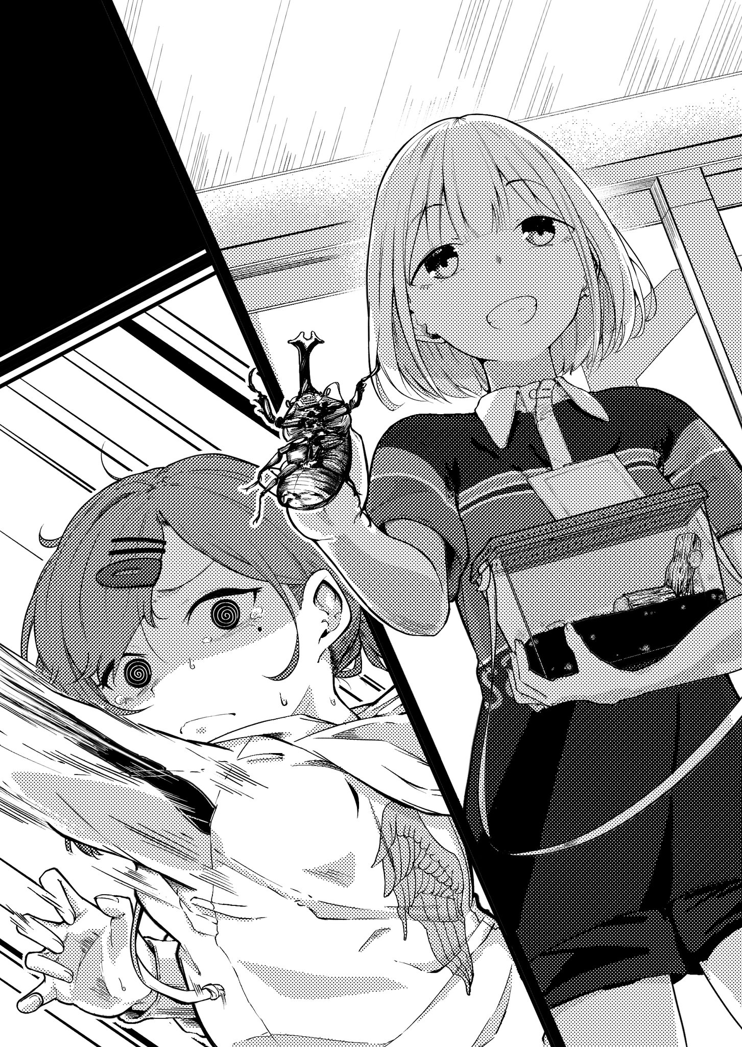 唯一 イラスト挑戦中 On Twitter シャニマスラノベ化計画 ラノベ挿絵風 あさひが虫かごからカブトムシを取り出した瞬間 円香は普段の涼しげな雰囲気からは考えられないほど 激しく飛びのいた シャニマス 芹沢あさひ 樋口円香