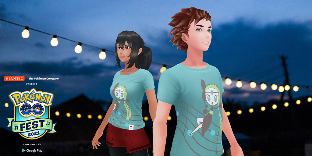 Pokémon GO on X: 👕 New avatar item alert! 👕 Don't forget! All Trainers  with Pokémon GO Fest 2021 tickets will be rewarded with an exclusive  Meloetta Shirt avatar item once they