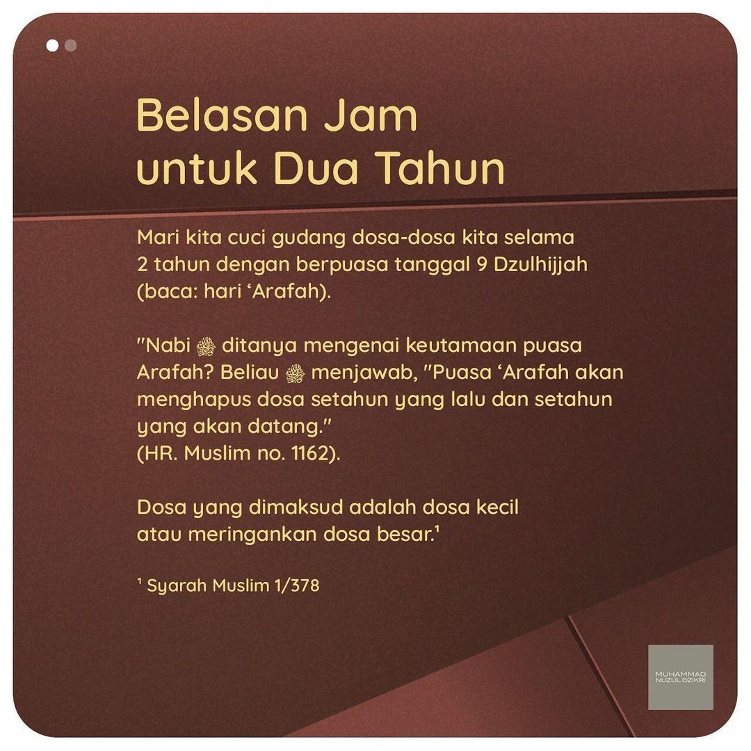 wdraml's tweet photo. Apabila menunaikan ibadah puasa ini, maka akan mendapatkan keutamaan yg luar biasa Puasa Arafah dilaksanakan pda tanggal 9 Dzulhijjah atau besok Senin, 19 Juli 2021.” https://t.co/pcwoBOz9BY
