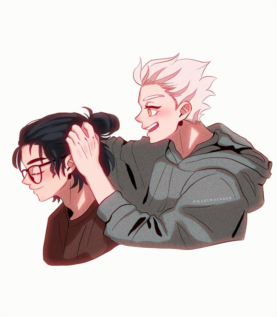 「akaashi grows out his hair (featuring bo」|cat 🪴 @ uni/comms/mailing ordersのイラスト