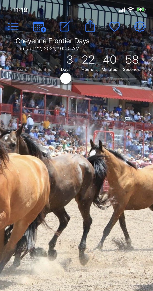 amart6's tweet photo. In 4 days I’m heading to Cheyenne, WY for my first @CheFrontierDays I can’t wait!
In 5 days I am seeing @garthbrooks again!😀❤️
Also, going to a couple of the rodeos, I am so excited I can’t believe that I get to do this trip.
#GarthinCheyenne #askgarth https://t.co/vvY6j7jkAg