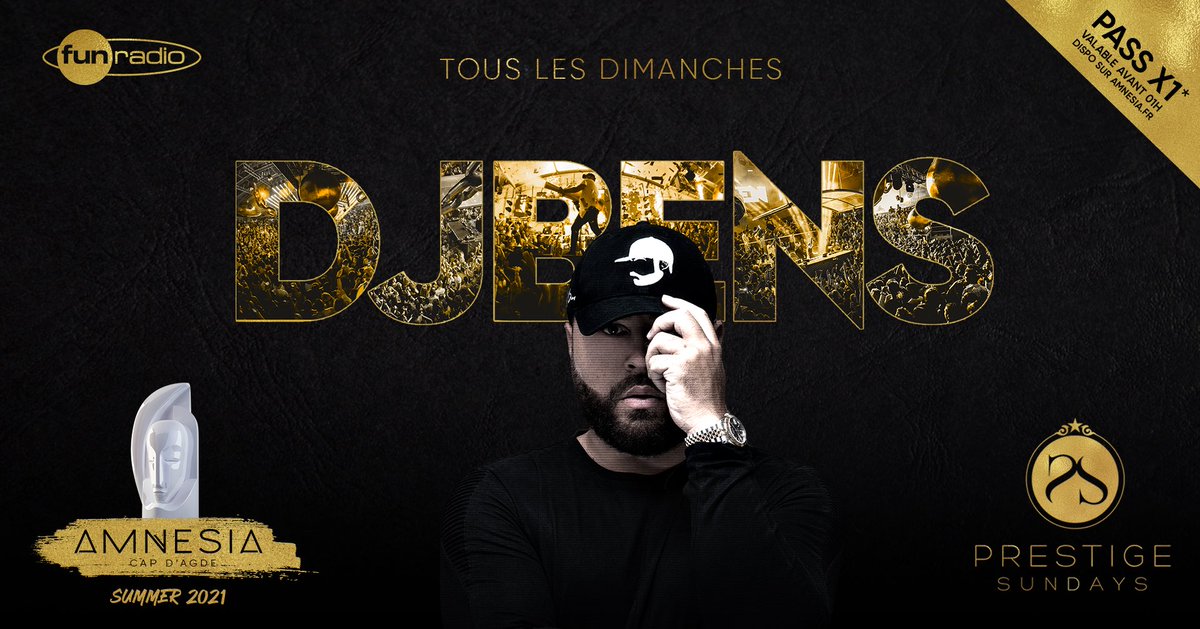 amnesiacap's tweet photo. Ce soir #prestigesundays @amnesiacap @deejaybens #summer2021 Tickets https://t.co/6Apag9iDBS https://t.co/ox8N4IBCJv