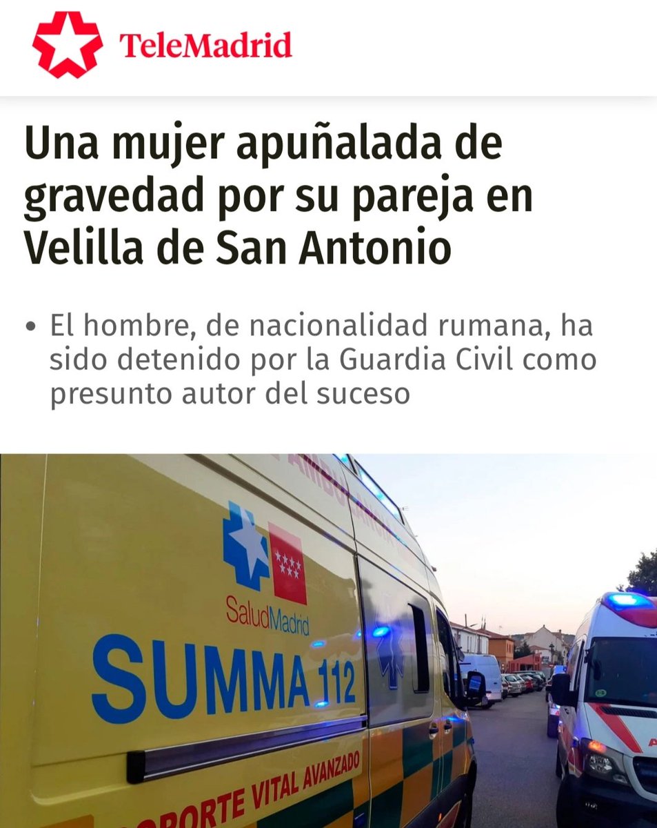 begofrancorego's tweet photo. Condenamos los hechos sucedidos en la tarde de ayer en Velilla de San Antonio. Nuevamente, una mujer es agredida gravemente por su pareja. Todo nuestro apoyo y fuerza para nuestra vecina. Gracias a @PoliciaVelilla @guardiacivil @PCivilVelilla por la gran labor que realizan. https://t.co/NmOLQ2kFLE