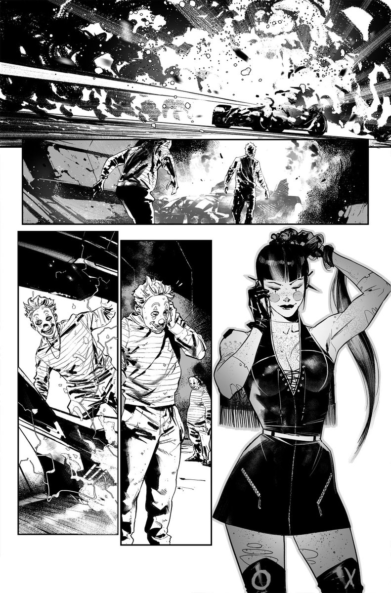 Hey folks! Here you got some Sunday BW Punchline pages! :P Hope u like it!! @JamesTheFourth #punchline #batman #digitalart #arte #inks
