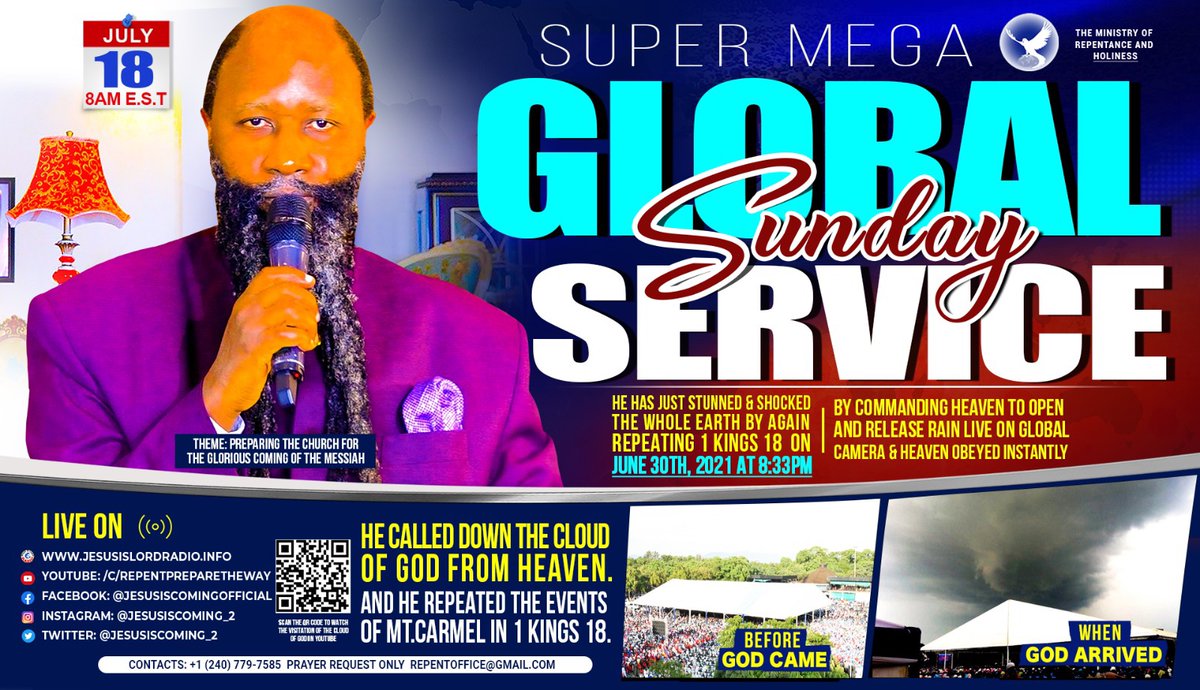 Repent_USA's tweet photo. Most welcome to the SUPER MEGA GL🌍BAL Sunday Service of the LORD

#StandardOfEntry
 🔘 YouTube: https://t.co/VYfBJSBPbQ

🔘 Radio: https://t.co/SiK2dGwrLj

🔘 Twitter: https://t.co/aUSMJZFzZ2

🔘 Facebook: https://t.co/k4amu0GbbW

🔘 Instagram: https://t.co/kZWQPHxa6n https://t.co/ElFsTDGqi9