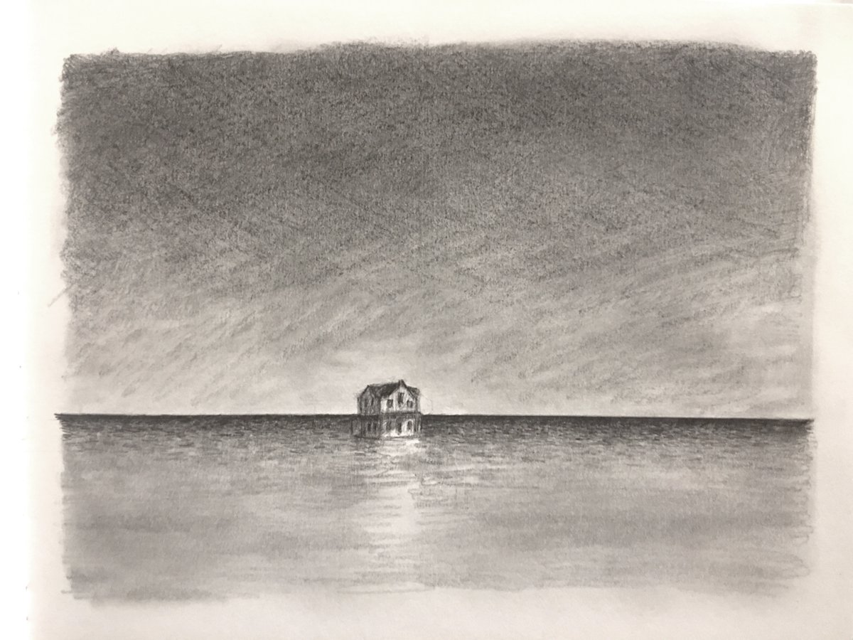 AchronalA's tweet photo. #SketchbookSunday!
A quiet little dream reflection on nostalgia, loss, and the power of the sea.
#LiminalSpace #GraphiteRealism #PencilDrawing #Dreamcore #Numinous https://t.co/8F0RlACKFa