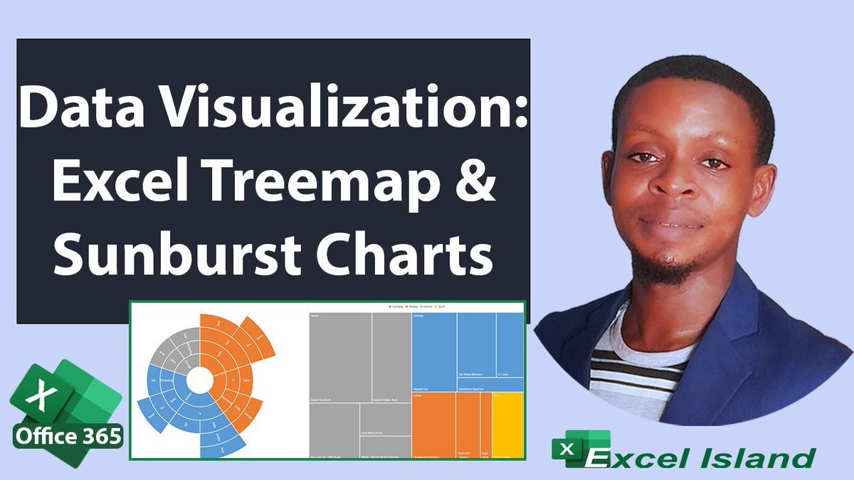 abatansheriff's tweet image. In this #Excel tutorial, you’ll learn to:
► Analyze & viz data with Treemap and Sunburst Charts.
► Types of datasets to visualize.
► Viz hierarchical datasets.
🎬 youtu.be/zNRCQzXR64Q
Support: Share, Like, and Subscribe 🔔.
#ExcelChart #ExcelDataViz