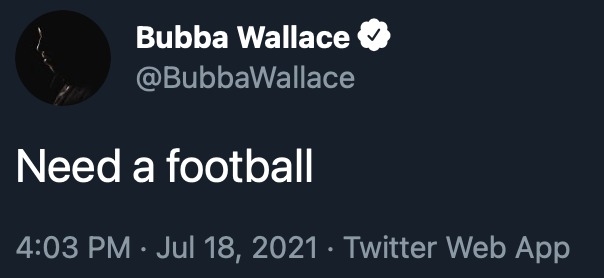 Bubba Wallace tweet media