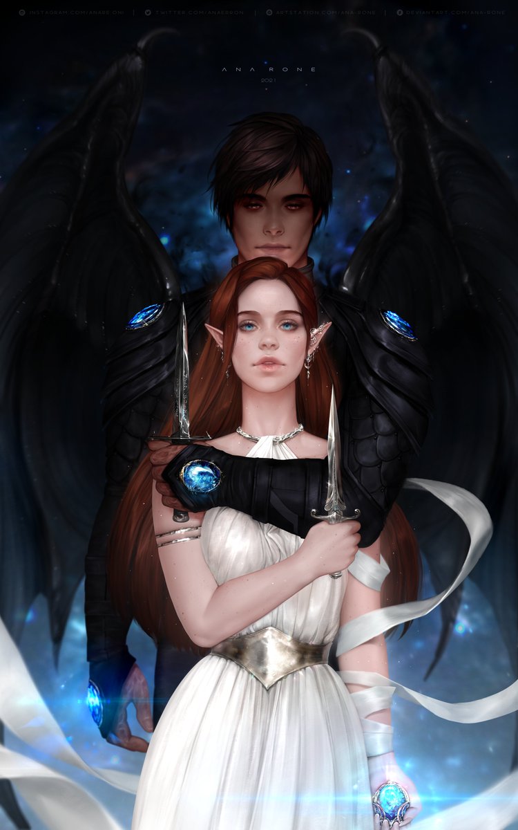 anaerron's tweet image. Gwyn and Azriel | A Court of Thorns and Roses series 
#acotar #acosf #gwynriel #azriel #gwynethberdara