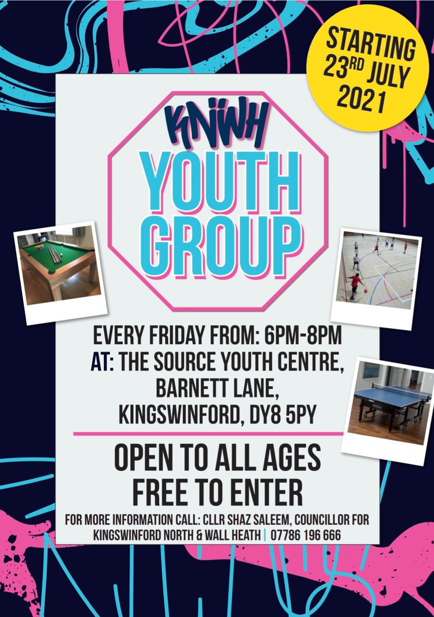 I'm very proud to announce the #KNWHYouthGroup will officially begin on Friday 23rd July at The Source Centre,Barnett Lane, Kingswinford and will take place every Friday 6-8pm. This is in partnership with <a href="/BrierleyHillWMP/">Brierley Hill Police</a> team 3 open to all and free

Please RT

#WeGotThis #JoinUs
