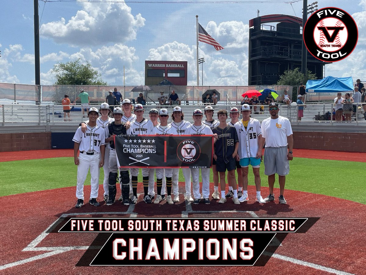 Five Tool South Texas (@fivetoolstx) on Twitter photo 🏆Champions 🏆
Congrats to <a href="/LightsOutBaseb1/">USA Prime San Antonio</a> 17U on winning the 17U Open Championship of <a href="/FiveTool/">Five Tool Baseball</a> STX Summer Classic.
#WatchEm 🏆Champions 🏆
Congrats to <a href="/LightsOutBaseb1/">USA Prime San Antonio</a> 17U on winning the 17U Open Championship of <a href="/FiveTool/">Five Tool Baseball</a> STX Summer Classic.
#WatchEm
