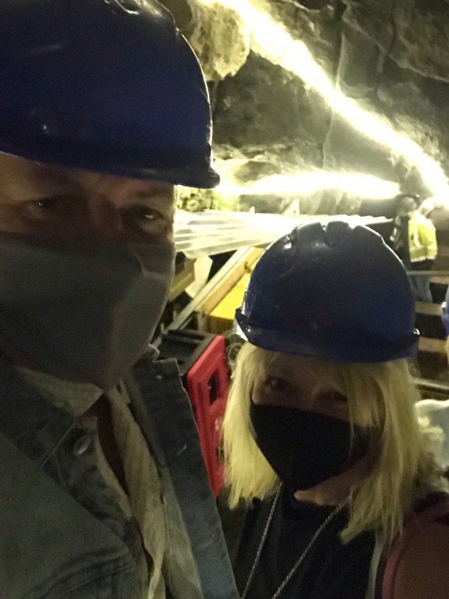 One of the best ways to stay cool - 214ft below ground, at 9c in the Blue John cavern... followed by an ice cold shandy or two