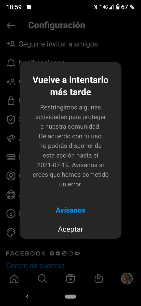 DjRazWTF's tweet photo. @InstagramES 
Me habéis restringido la cuenta y no entiendo el porqué?? https://t.co/DVR6MhB74w