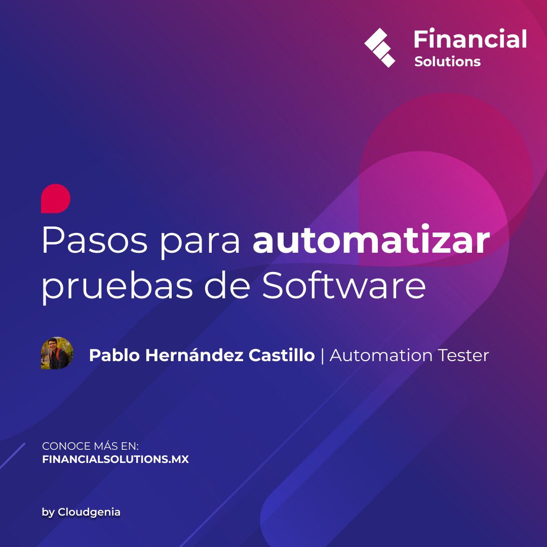 fin_sol_'s tweet photo. Nuestro Automation Tester, comparte una guía sobre los pasos para automatizar pruebas de software. Cuéntanos si te ayudo 🤗
https://t.co/I1kwooY9yz
#FSTuAliado #ApasionadosPorLaInnovación #FinancialSolutions #tester #Pruebasdesoftware https://t.co/55nZo7g3Q7