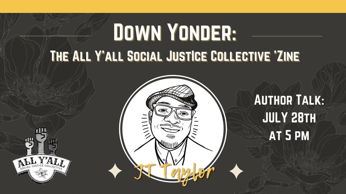 On July 28th at 5 pm, join us for an Author Talk with JT Taylor about his Down Yonder submission, "Darkness Fall". You can read  his piece and register for the zoom event at this link: allyalledu.com/down-yonder-zi…