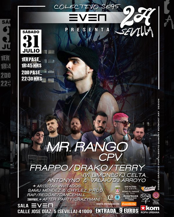 Sevilla Rap, Raggamuffin y Dancehall. Mr Rango (cpv) &amp; Colectivo SE95 + Aferparty DJ Crazyman Sesions de Jungle &amp; Breakbeat.Entradas a solo 9e en eventbrite.es
👇👇👇 Primer Pase👇👇👇
eventbrite.es/e/entradas-mrr…
👇👇👇Segundo Pase👇👇👇
eventbrite.es/e/entradas-mrr…