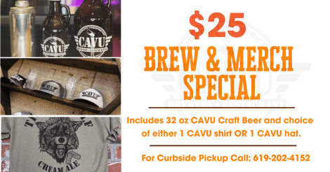 Can I Kick it (the keg)? Yes, you can! 32 oz CAVU Beer &amp; your choice of CAVU shirt or hat - $25
