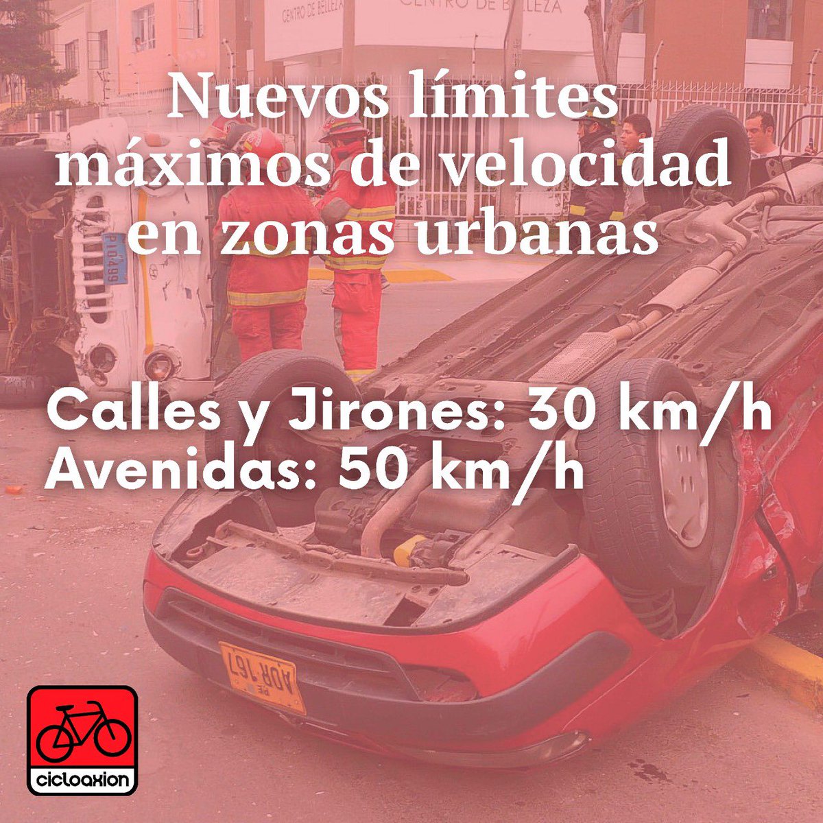 Nuevos límites máximos de velocidad en zonas urbanas

Calles y Jirones: 30 km/h
Avenidas: 50 km/h 

Los accidentes de tránsito son una de las principales causas de lesiones y mortalidad en el Perú. El exceso de velocidad es uno de los factores principales de estos accidentes.