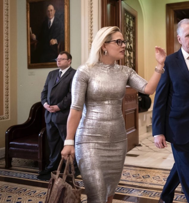 sinema silver dress What does Kyrsten Sinema smell like?