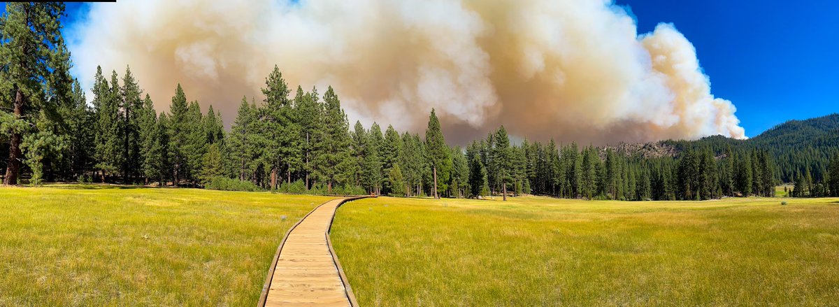 Image taken from Grover Hot Springs just prior to the emergency evacuation order was issued due to the #TamarackFire