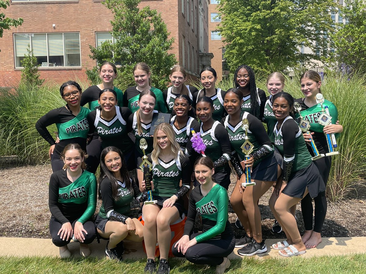 Such a successful UDA camp! We brought home 1st place in home routine for both JV and Varsity, a superior trophy, 1st runner up drill down queen, team full out award, spirit sticks each night, 4 all-Americans, 1 pin it forward recipient, and the leadership award 💗💚