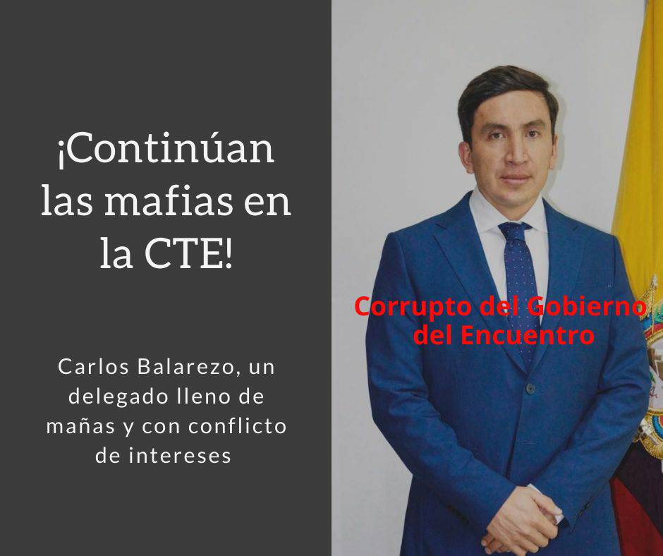 LaPeste_Ecu's tweet photo. La corrupción de Carlos Balarezo, el director de la Comisión de Tránsito del Ecuador, quedó descubierta al confirmarse q desde su inicio en el sector público fue el primero en incumplir la ley y trabajar para favorecerse a sí mismo y a sus empresas.
@MarceloHCabrera
 @CTEcuador https://t.co/wufMVvtass