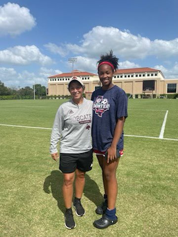 I had a amazing time at Texas State University College ID camp! Thank you Coach Kat for taking time to Coach Us! Loved the Campus &amp; Athletic Facilities! <a href="/CoachKatConner/">Kat Conner</a> <a href="/TXStateSoccer/">Texas State Soccer</a> <a href="/FCDNorthBlack/">FC Dallas</a>