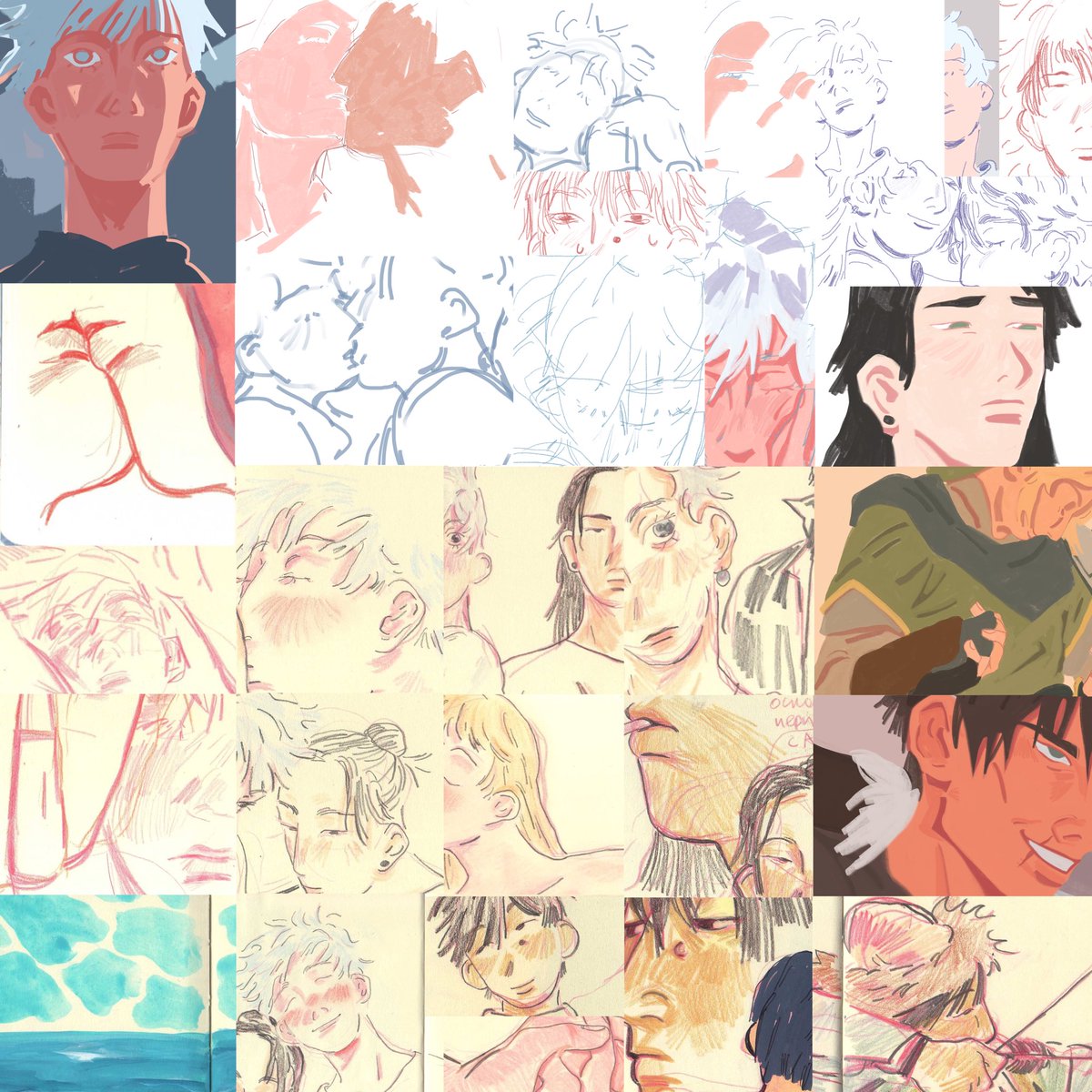 preview for new posts that are already up on my patreon page✌️✌️ 

reminder that a post sketchbook scans with an early access, wips and more exclusive content here 