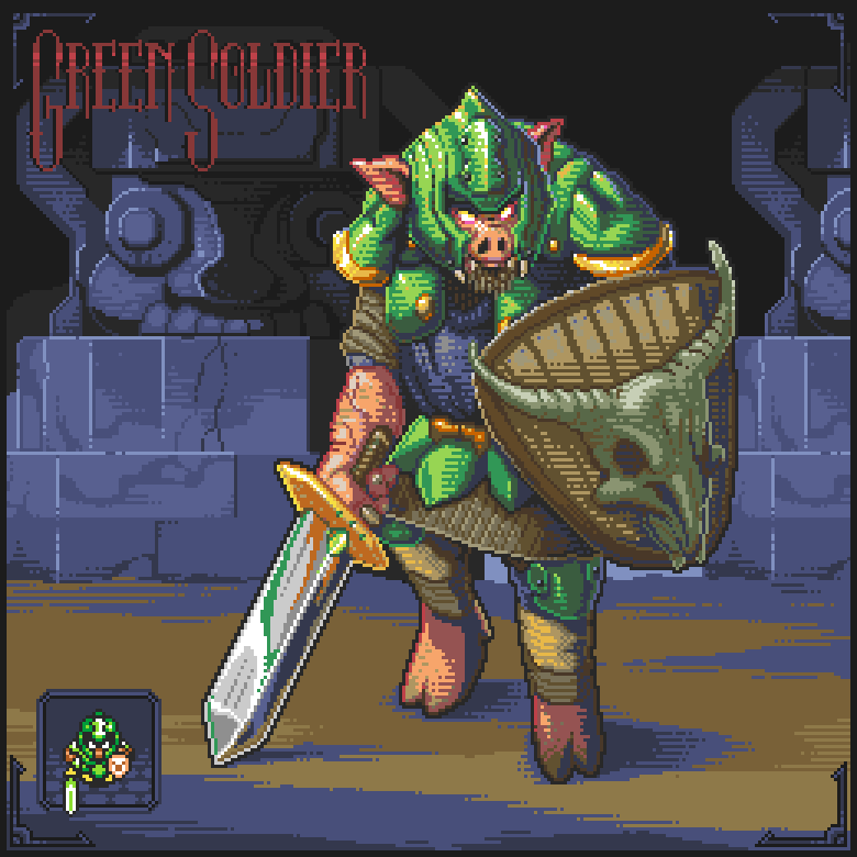 2d_artist's tweet photo. Here's my take on a soldier from #Zelda #ALinkToThePast! Having a blast playing though it for the hundredth time.
#TheLegendOfZelda #Zelda35th #pixelart https://t.co/hlS7cnWI7C
