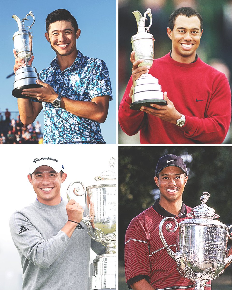 Only two players in men's golf history have won The Open Championship and the PGA Championship before turning 25:
🏆 Collin Morikawa
🏆 Tiger Woods https://t.co/rhU0VMijeu