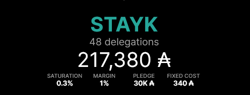 ST₳YK Pool - DRep tweet media