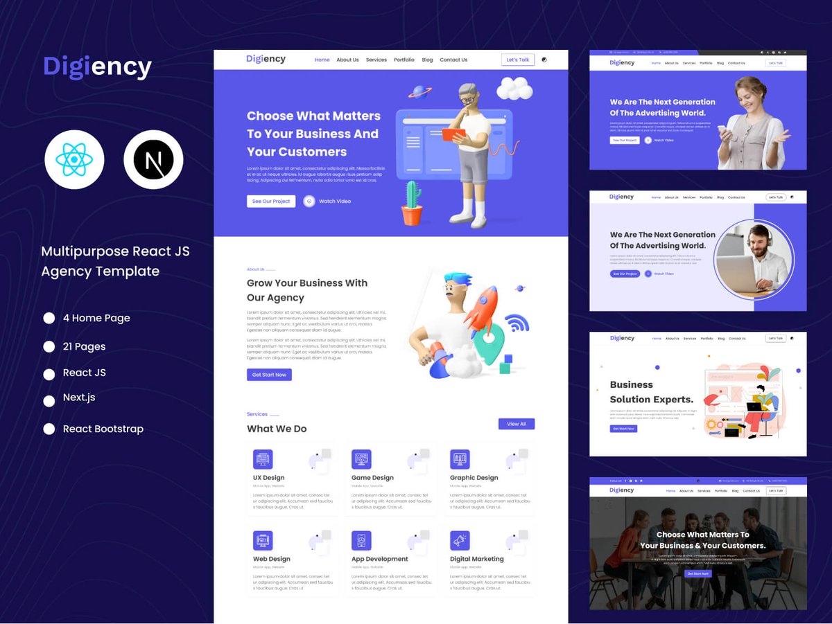 js_template's tweet image. Digiency- React JS, Next.js Template Released 😍 - mailchi.mp/9c35406d5d2f/d…