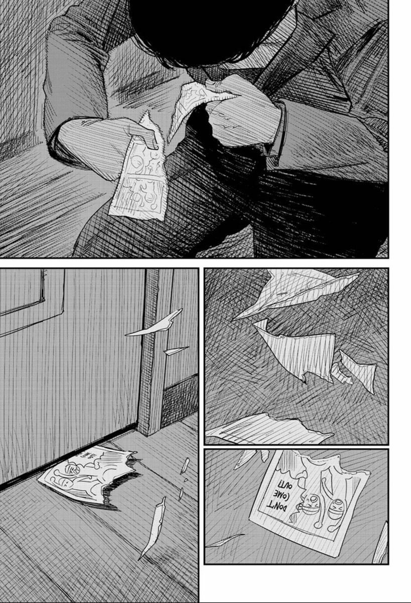 D_Kumii's tweet photo. Tatsuki Fujimoto: "When I draw oneshots, I’m usually angry… You know, there’s a lot of angry people on the internet. And I think they can vent their anger on sites like Twitter, but I don’t really know how to. I put my anger into my manga." https://t.co/03DJZo21Gh