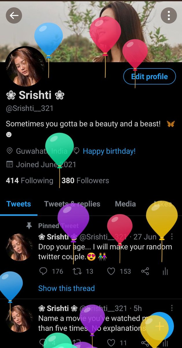 Srishti__321's tweet photo. Happy Birthday to Me 🎂

#19thbirthday https://t.co/1ldWc82168
