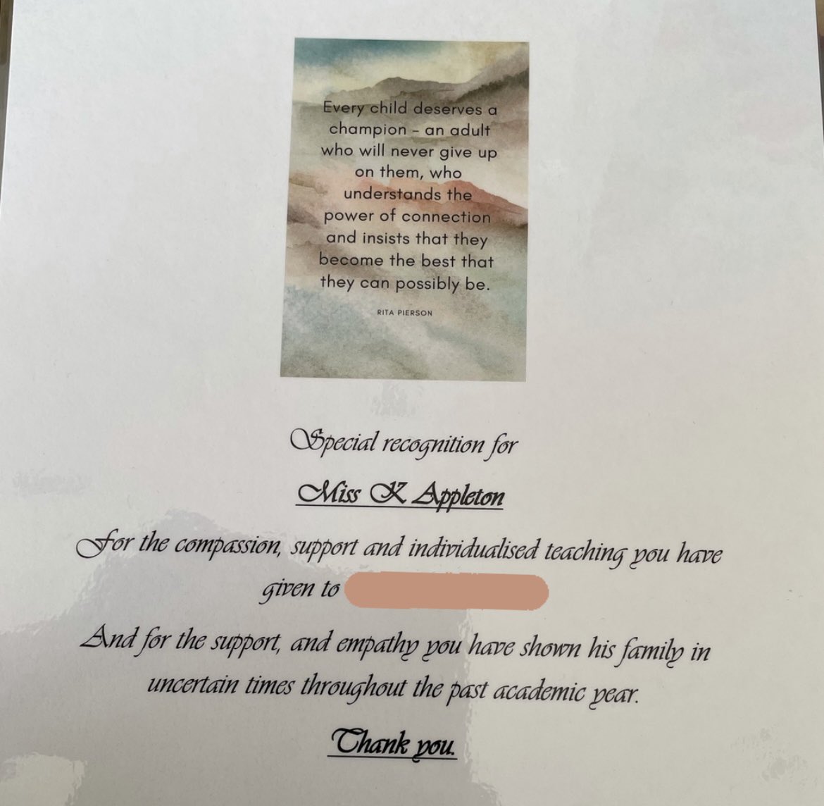 KAppleton05's tweet image. When a parent sneakily speaks to the Head Teacher to organise awarding you this certificate in the end of term, whole school assembly! I’m not crying you are 🥺😭❤️ #teacherlife #year3 #endofterm #proud  #teachertwitter #teacher