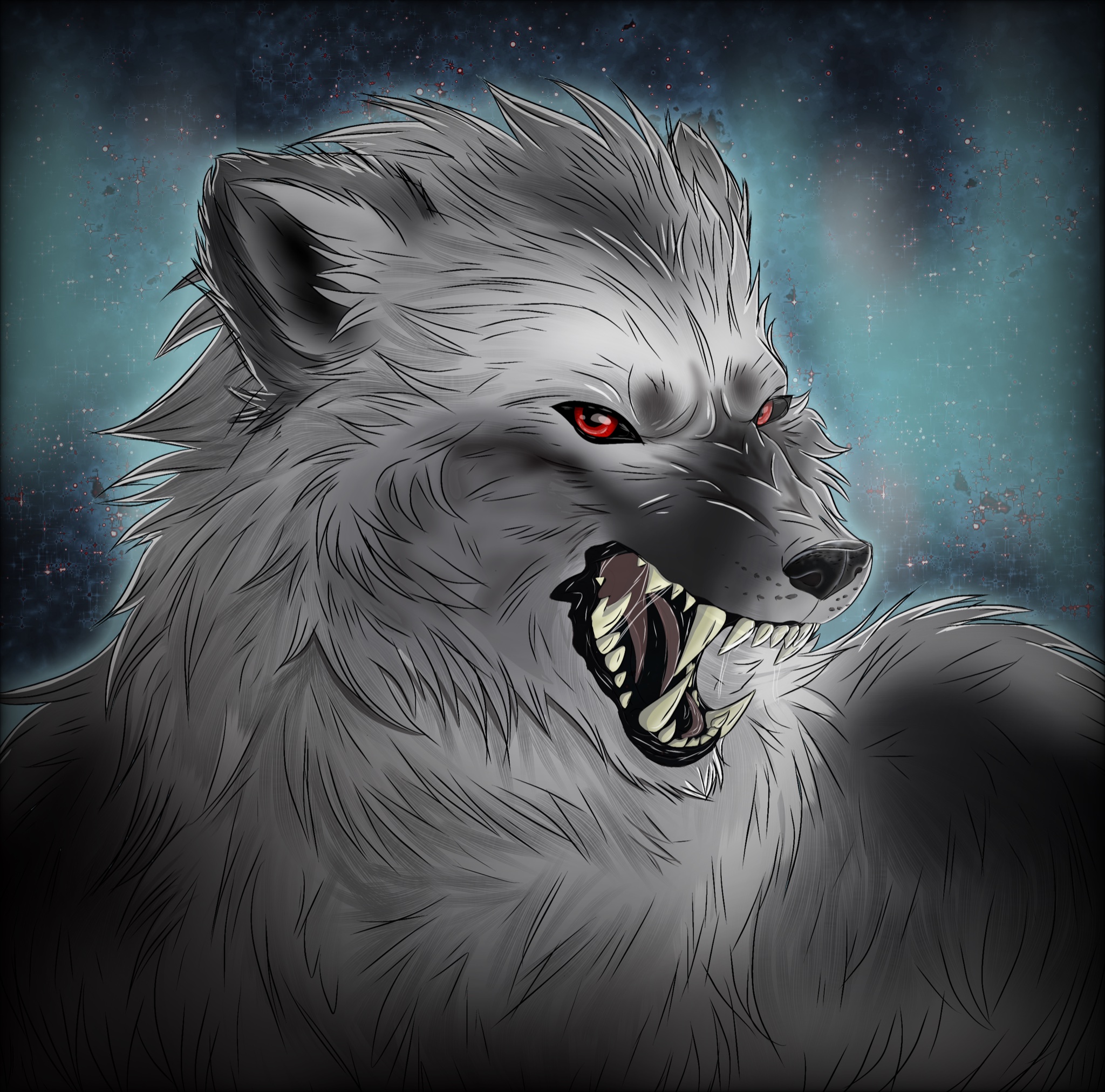 detailed anime werewolf character art  Playground AI